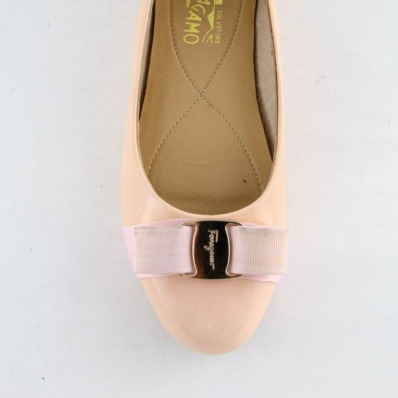 Salvatore Ferragamo Vara Bow Patent Leather Flats - Picture 6 of 6